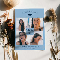 Graduate Blue Box Graduation Announcement