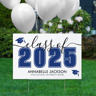 Graduate Blue Graduation Sign