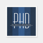 Graduate Blue PhD Graduation Party Napkins