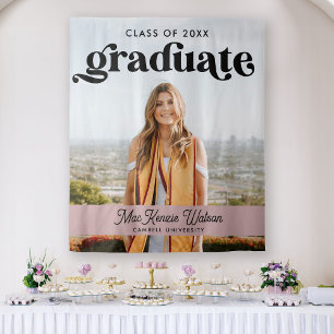 Graduate Boho Chic Trendy Class of 2025 Graduation Tapestry