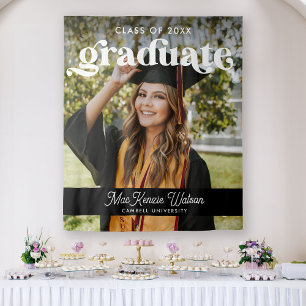 Graduate Boho Chic Trendy Class of 2025 Graduation Tapestry