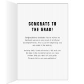 Graduate Bold Custom Grad Photo Magazine Cover Card (Inside (Right))