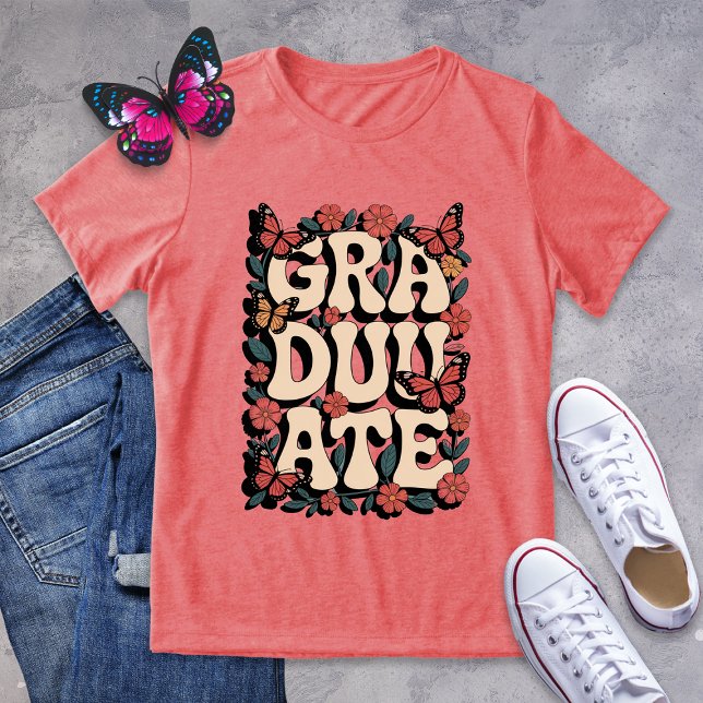 Graduate Butterfly Shirt – Bold Retro Graduation (Creator Uploaded)