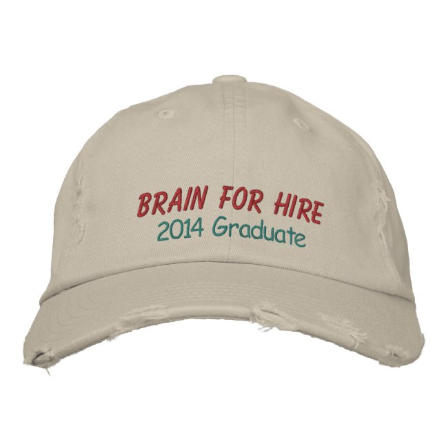 Graduate Cap by SRF - Brain for Hire ! (Front)