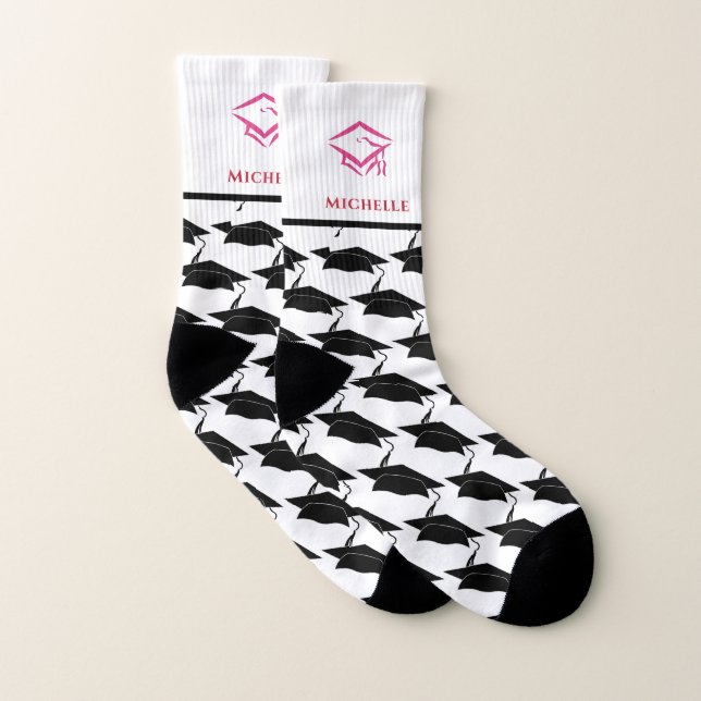 Graduate Cap Graduation Class Personalize Socks (Pair)