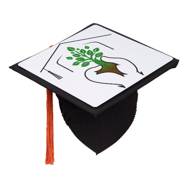 Graduate: Celebrate Every Step of Your Evolution Graduation Cap Topper (Angled)