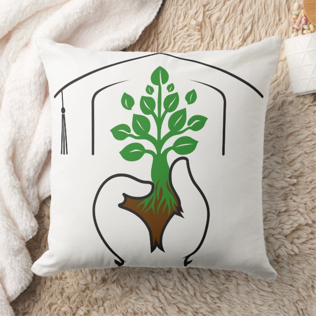 Graduate: Celebrate Every Step of Your Evolution Throw Pillow (Blanket)
