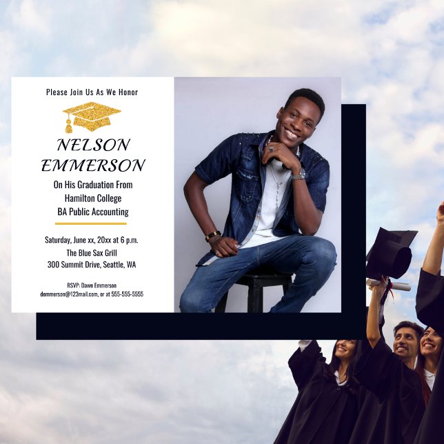 Graduate Celebration Party Photo Invitation (Photo Graduate Celebration Party Invitation)