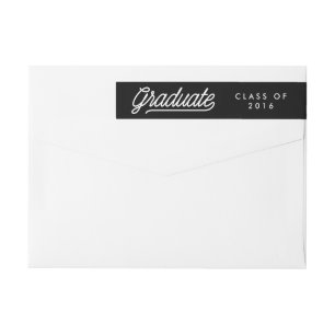 Graduate Chalkboard Script Modern Wrap Around Label