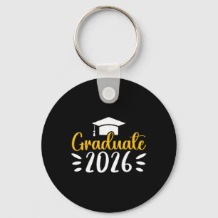 Graduate Cl Of 2026 Proud Senior High School Gradu Keychain