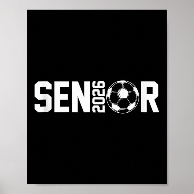 Graduate Cl Of 2026 Senior Soccer Player Graduatio Poster (Front)