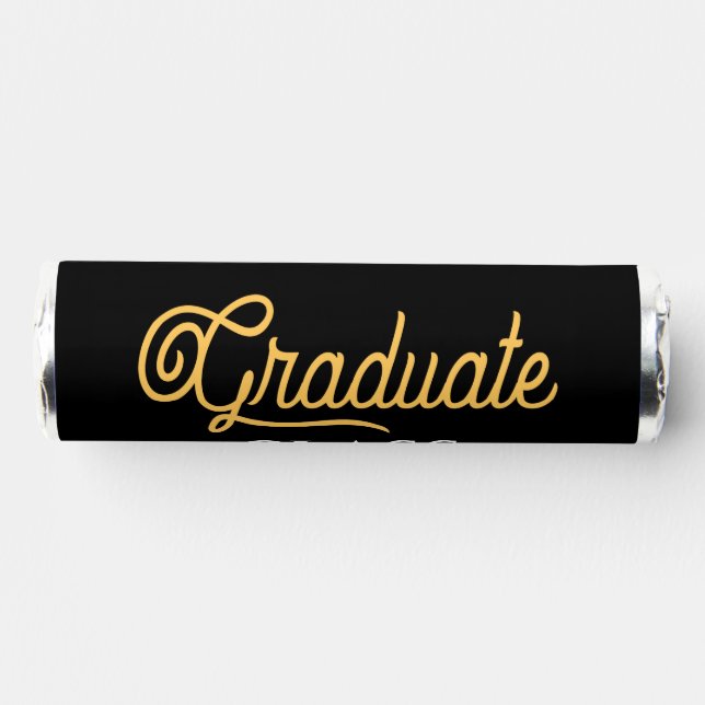 Graduate Class 2022 Congrats Gold Black Custom Breath Savers® Mints (Right)