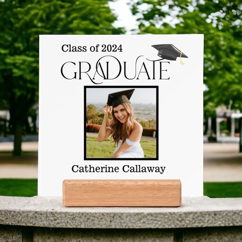 Graduate Class 2024 Custom Photo Picture Ledge Holder