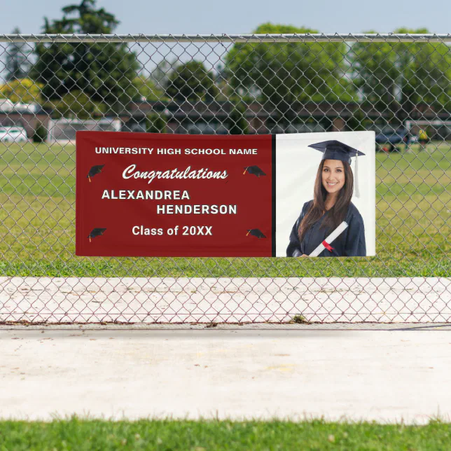 Graduate Class Graduation Photo Congratulations Banner | Zazzle