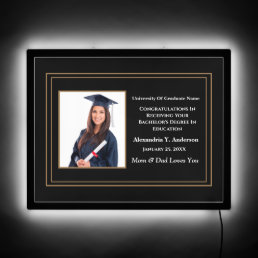 Graduate Class Graduation Photo Personalize LED Sign