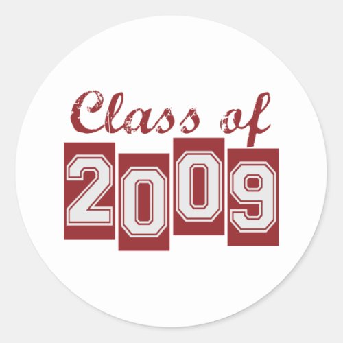 Graduate Class of 2009 Classic Round Sticker