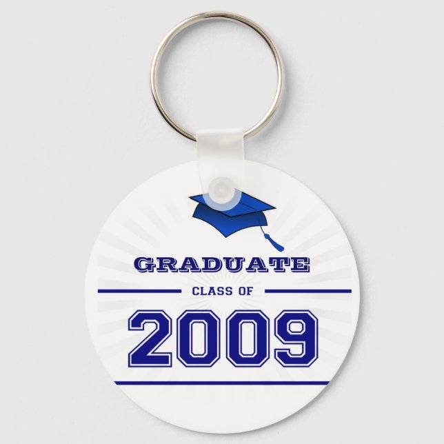 Graduate Class of 2009 Key Ring - Blue (Front)
