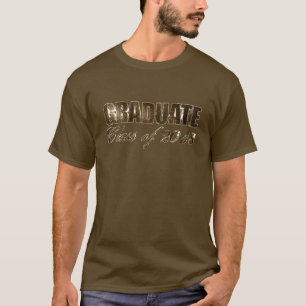 Graduate Class of 2018 Elegant Faux Gold Text T-Shirt