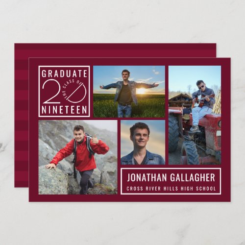 Graduate Class of 2019 4_Photo Maroon Party Invitation