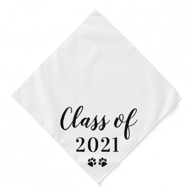 Graduate Class of 2021 Graduation Dog Bandana (Front)
