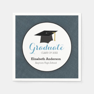 Graduate Class of 2023 Blue Denim Napkins