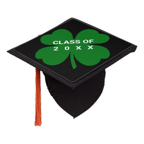 Graduate Class of 2023 Green Shamrock Graduation Cap Topper