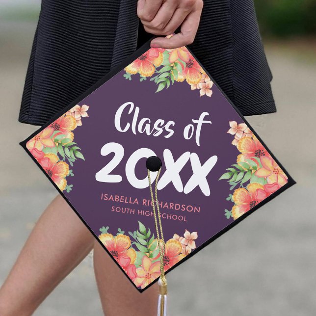 Graduate Class of 2026 Floral Graduation Cap Topper (Creator Uploaded)
