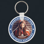 Graduate Class of 20XX Graduation Photo Keychain<br><div class="desc">This simple and modern design is composed of serif typography and add a custom photo.</div>