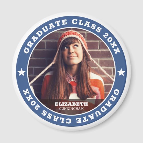 Graduate Class of 20XX Graduation Photo Magnet