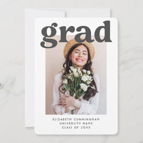 Graduate Class of 20XX Modern Photo Graduation Announcement