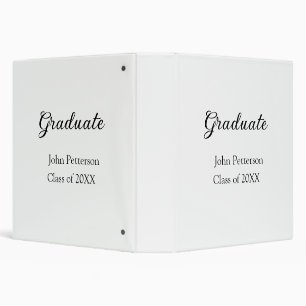 Graduate class of 20XX simple minimal graduation m 3 Ring Binder