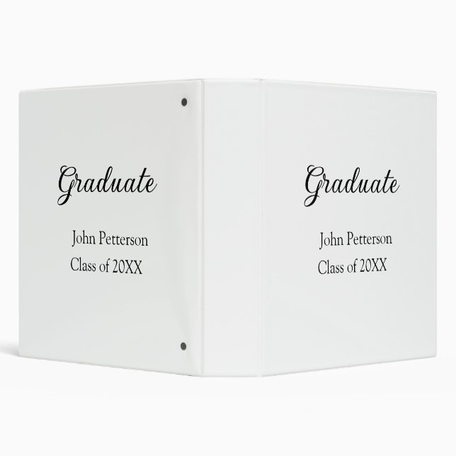 Graduate class of 20XX simple minimal graduation m 3 Ring Binder (Background)