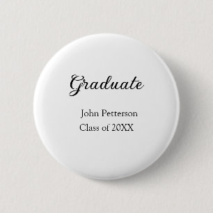 Graduate class of 20XX simple minimal graduation m Button