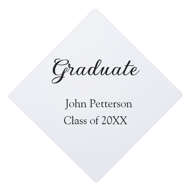 Graduate class of 20XX simple minimal graduation m Cap Topper (Front)