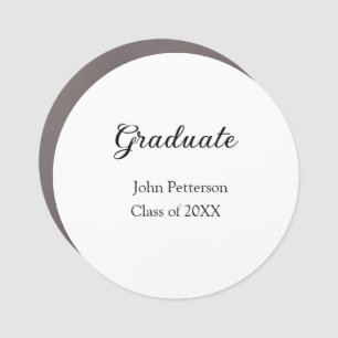 Graduate class of 20XX simple minimal graduation m Car Magnet