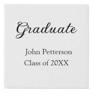 Graduate class of 20XX simple minimal graduation m Faux Canvas Print