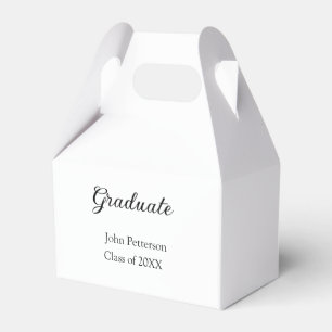 Graduate class of 20XX simple minimal graduation m Favor Boxes