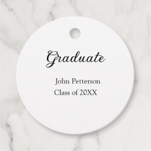 Graduate class of 20XX simple minimal graduation m Favor Tags