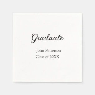 Graduate class of 20XX simple minimal graduation m Napkins