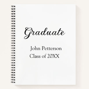 Graduate class of 20XX simple minimal graduation m Notebook