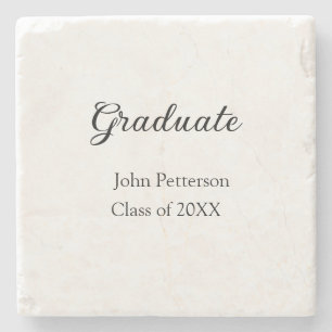 Graduate class of 20XX simple minimal graduation m Stone Coaster