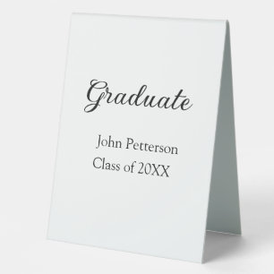 Graduate class of 20XX simple minimal graduation m Table Tent