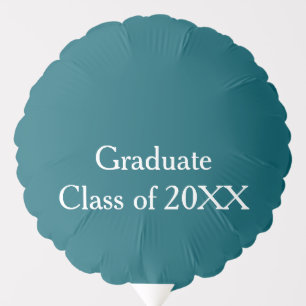 Graduate class of 20XX turquoise congrats yearname Balloon