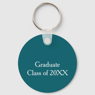 Graduate class of 20XX turquoise congrats yearname Keychain