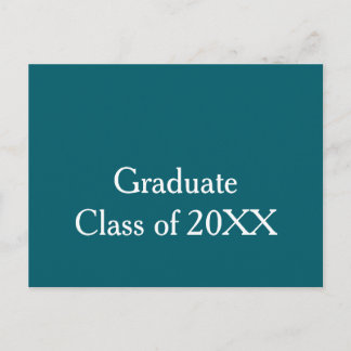Graduate class of 20XX turquoise congrats yearname Postcard