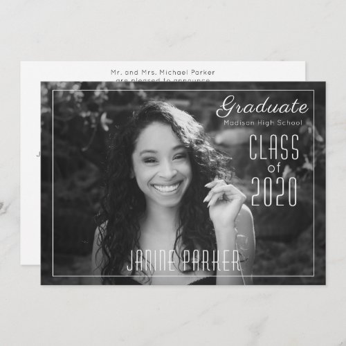 Graduate Class of Add You Own Photo Custom Announcement