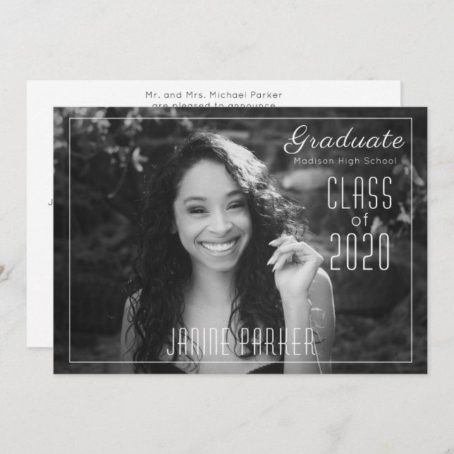 Graduate Class of Add You Own Photo Custom Announcement (Front/Back)