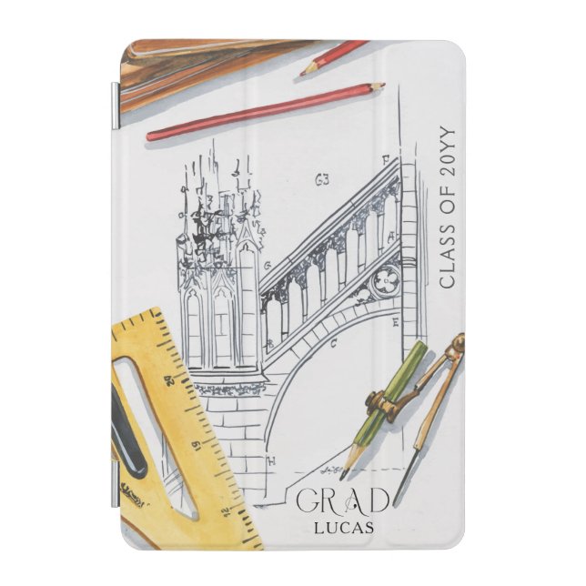 Graduate Class of Architecture Engineer Name iPad Mini Cover (Front)