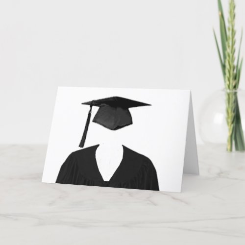 Graduate Class of Cap and Gown Template2 Card