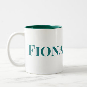 Graduate "Class of" Celebration Green & White Two-Tone Coffee Mug